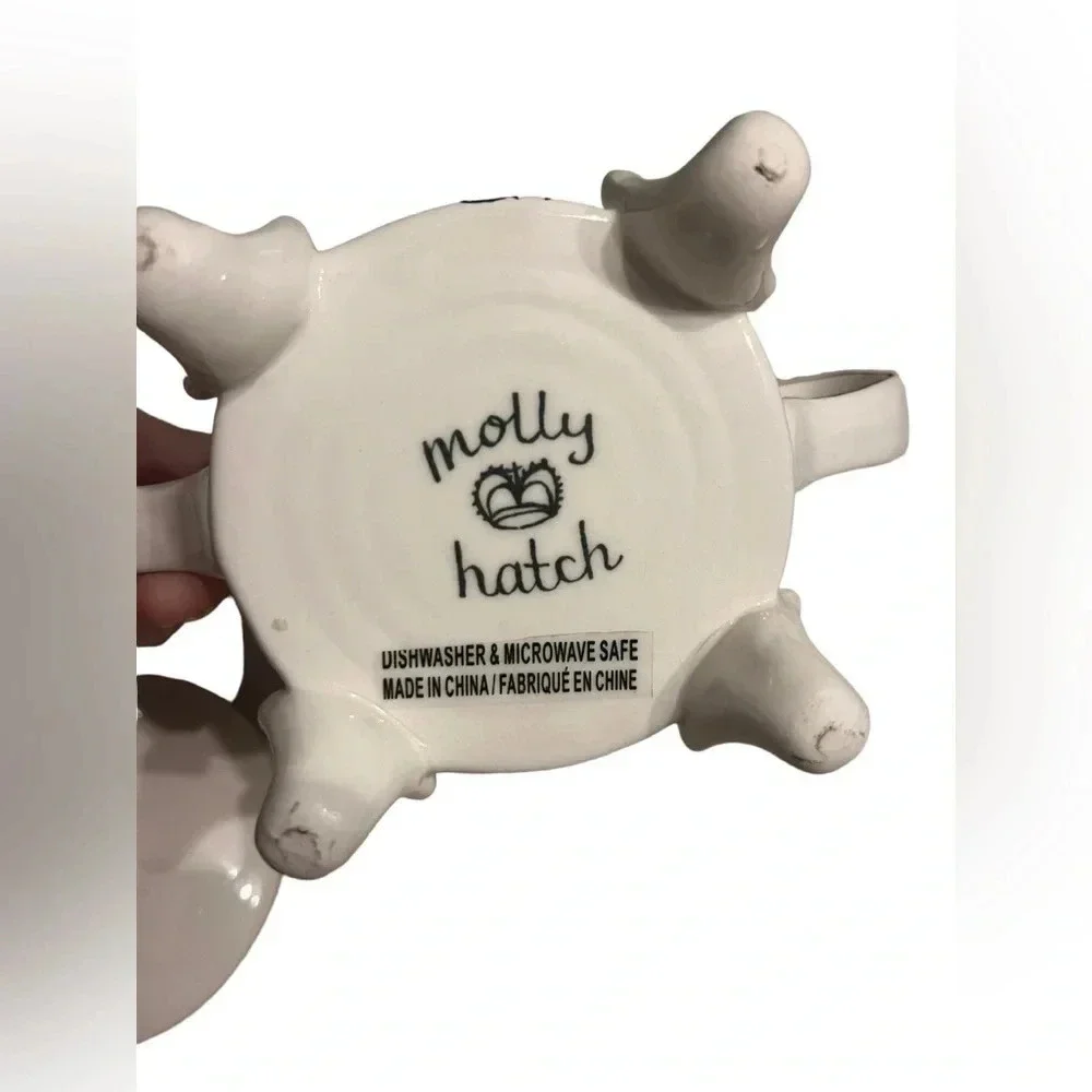 Anthropologie Molly Hatch Floral Sugar Bowl With Spoon
